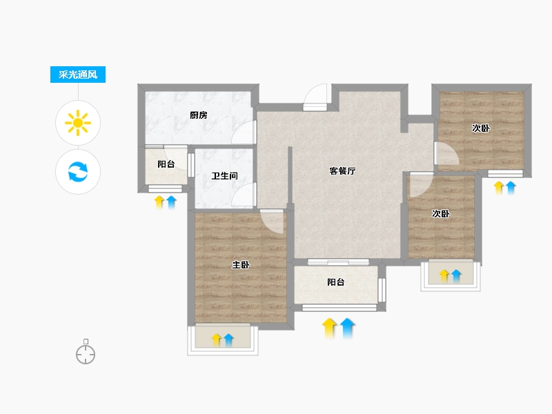 天津-天津市-恒大翡翠湾天泽御苑1号楼,天泽御苑9号楼,天泽御苑10号楼,天泽御苑12号楼,天泽御-66.30-户型库-采光通风