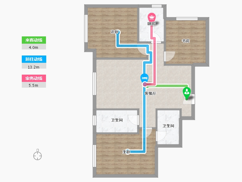 天津-天津市-花样年家天下花乡家园59号楼,花乡家园60号楼,花乡家园61号楼,花乡家园68号楼,-83.21-户型库-动静线