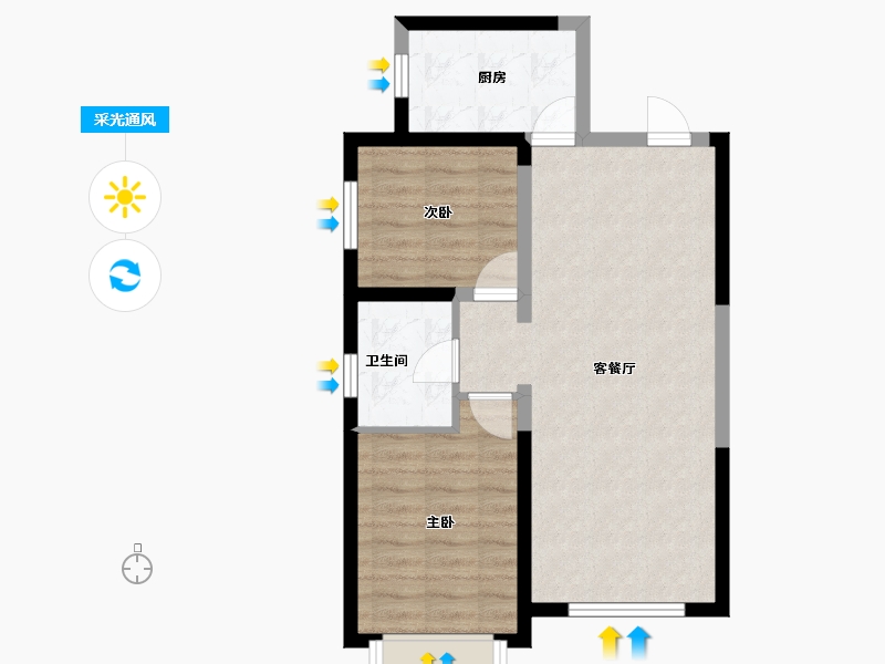 天津-天津市-荔城玉锦园C5户型建面94㎡-58.93-户型库-采光通风