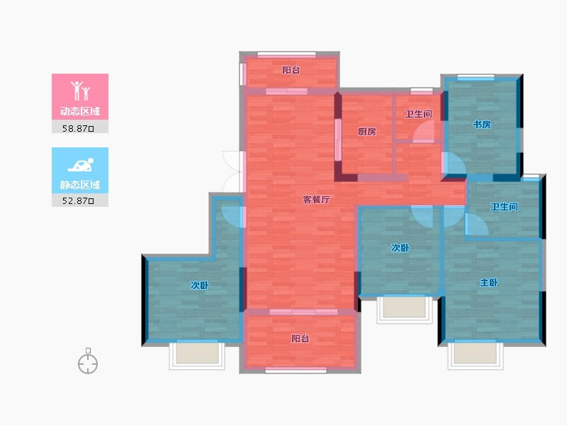 广西壮族自治区-桂林市-油茶小镇-99.47-户型库-动静分区