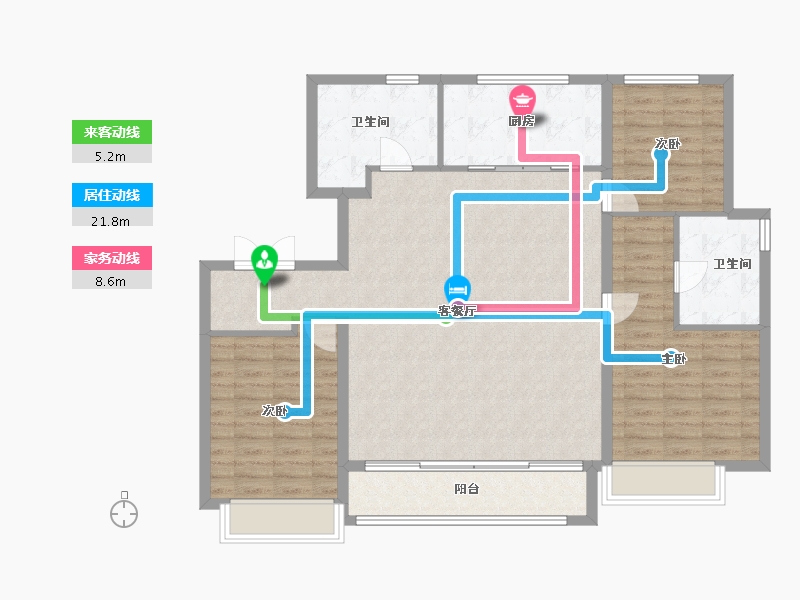 天津-天津市-融创南开宸院7号楼,8号楼,6号楼建面150m²-115.10-户型库-动静线