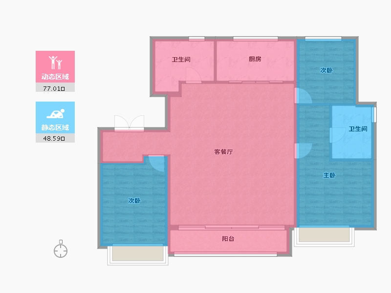 天津-天津市-融创南开宸院7号楼,8号楼,6号楼建面150m²-115.10-户型库-动静分区