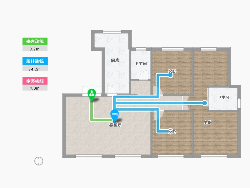 天津-天津市-天地源熙樾台4号楼建面139m²-101.05-户型库-动静线