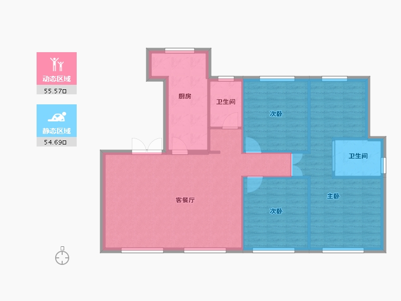 天津-天津市-天地源熙樾台4号楼建面139m²-101.05-户型库-动静分区