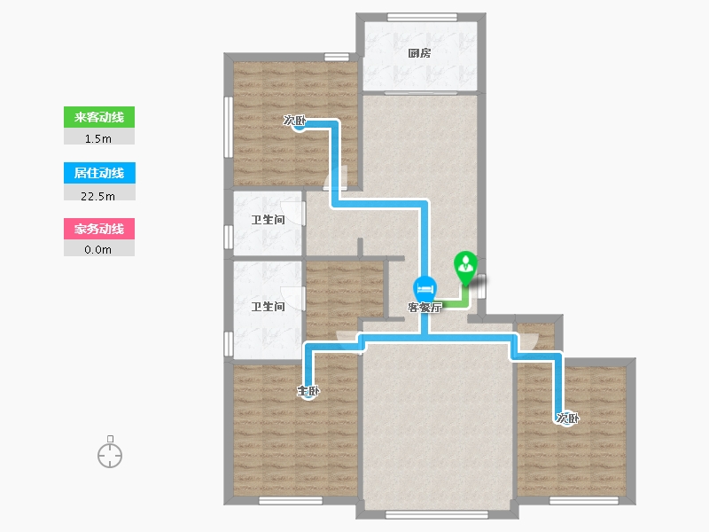 天津-天津市-宾西路5号2号楼,1号楼建面145m²-116.00-户型库-动静线