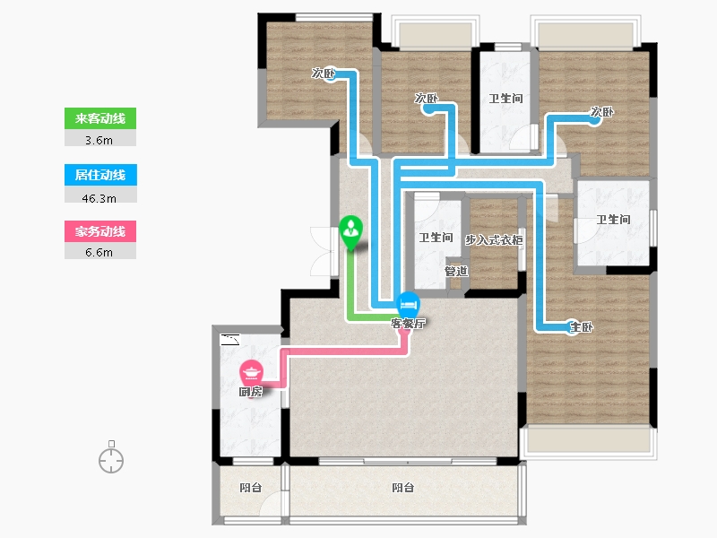 四川省-成都市-金科博翠府1,6,8,9号楼179m²-142.52-户型库-动静线