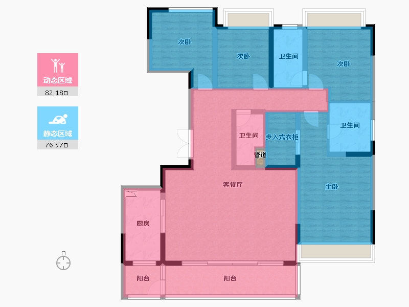 四川省-成都市-金科博翠府1,6,8,9号楼179m²-142.52-户型库-动静分区