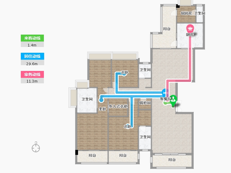 四川省-成都市-人居东湖长岛252m²-219.42-户型库-动静线