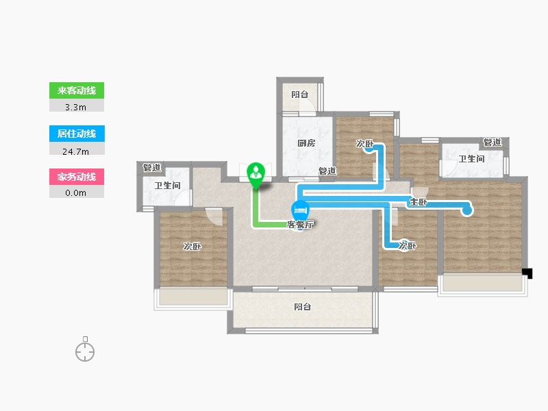 四川省-成都市-奥园云璟16号楼,17号楼,15栋138m²-110.41-户型库-动静线