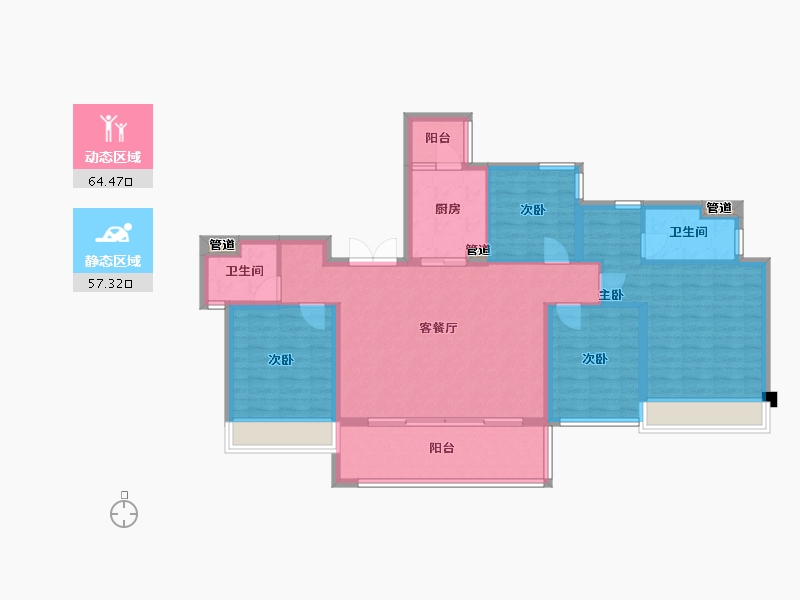 四川省-成都市-奥园云璟16号楼,17号楼,15栋138m²-110.41-户型库-动静分区