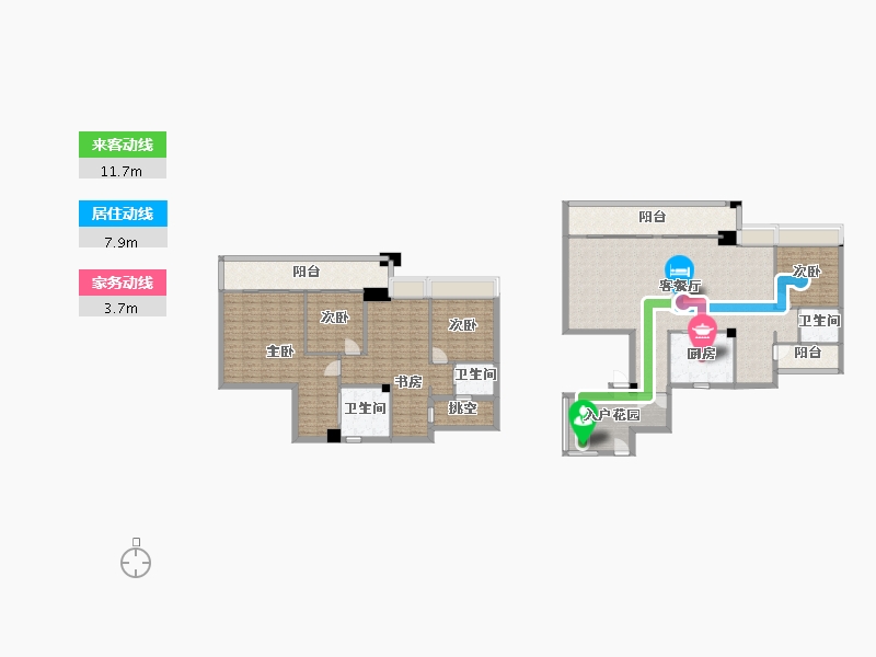 四川省-成都市-光华壹号170m²-201.91-户型库-动静线