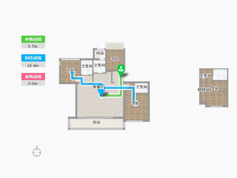 四川省-成都市-珑悦锦云花园3号楼,9号楼,12号楼155m²-123.99-户型库-动静线