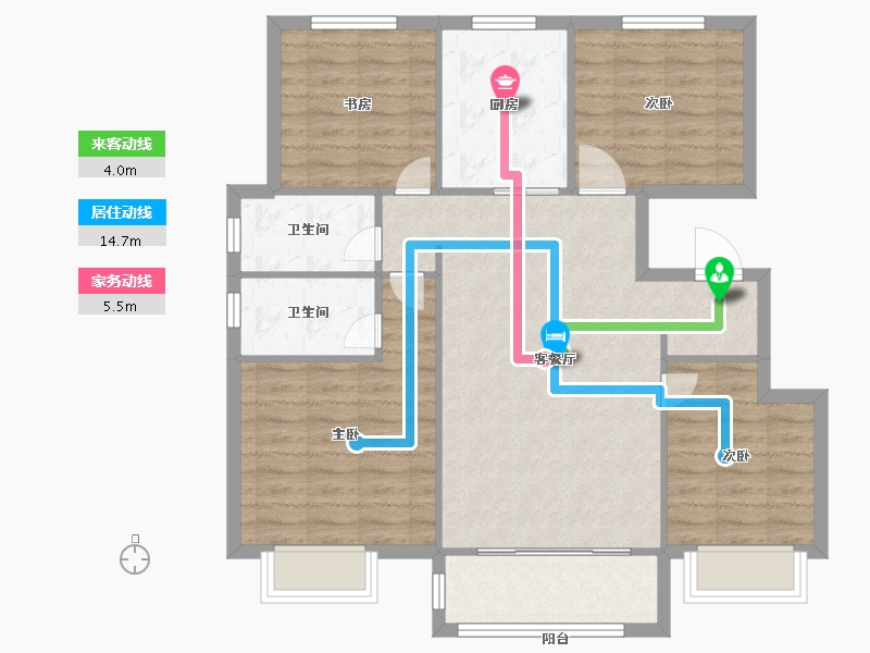 天津-天津市-融侨阳光城皓玥汀涵苑11号楼,汀涵苑14号楼,汀涵苑23号楼,15号楼,建面11-94.40-户型库-动静线