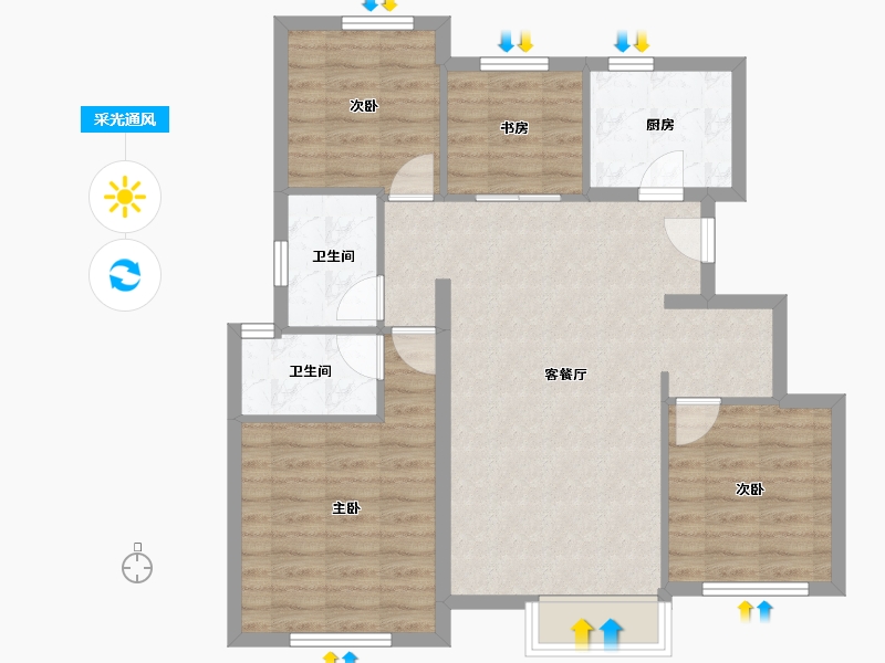 天津-天津市-中骏宸景湾8号楼,15号楼,12号楼,14号楼,6号楼,3号楼,5号楼,-82.09-户型库-采光通风