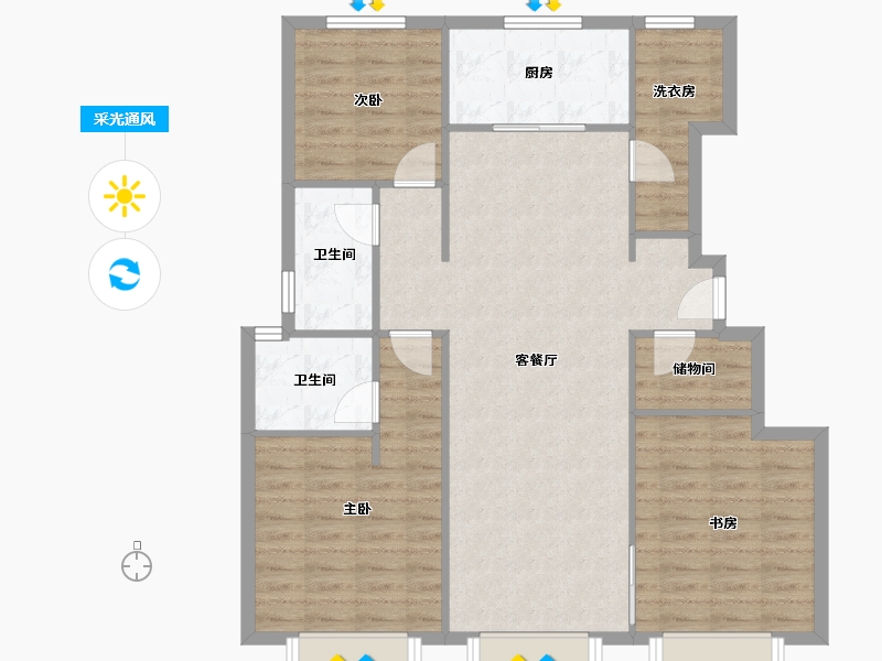 天津-天津市-万科翡翠紫台12号楼,13号楼,16号楼,17号楼,23号楼,25号楼,28-100.00-户型库-采光通风