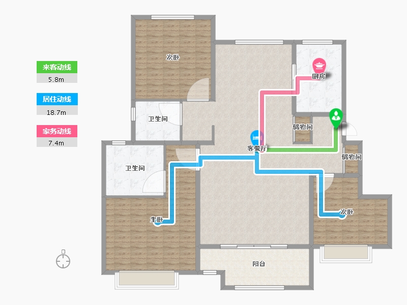 天津-天津市-津门正荣府7号楼,8号楼,21号楼,22号楼,11号楼,13号楼,12号楼-84.00-户型库-动静线