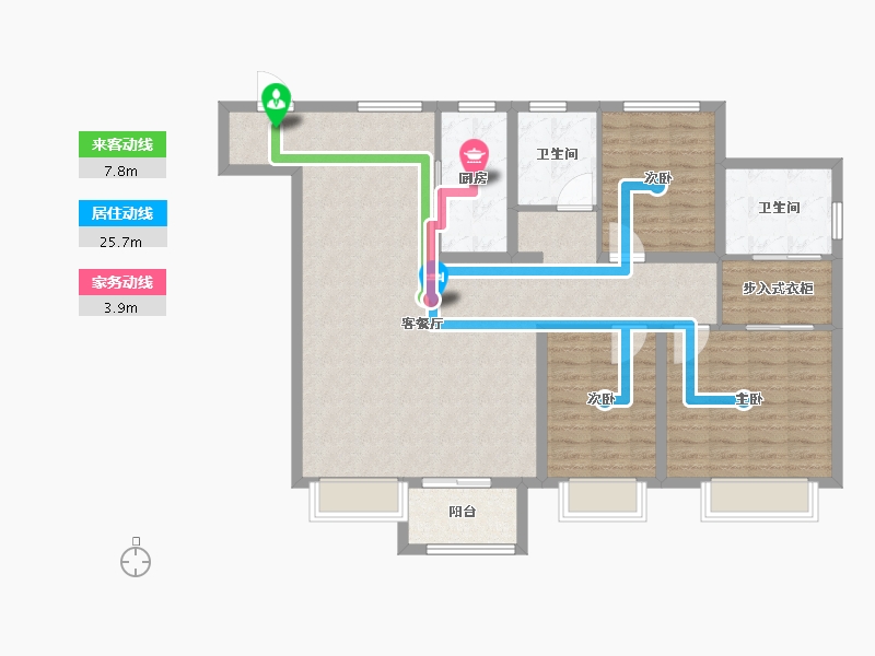 天津-天津市-新城樾风华1-D-5号楼,1-D-10号楼建面140m²-112.00-户型库-动静线