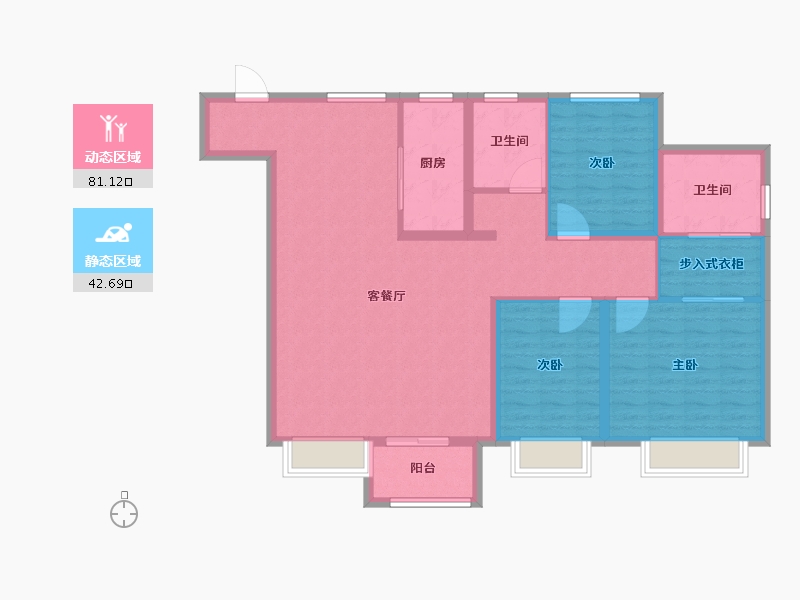 天津-天津市-新城樾风华1-D-5号楼,1-D-10号楼建面140m²-112.00-户型库-动静分区