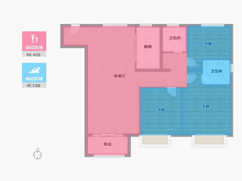 天津-天津市-新城樾风华1-D-3号楼,1-D-4号楼,1-D-11号楼,2-B-12号楼,2-B-100.80-户型库-动静分区