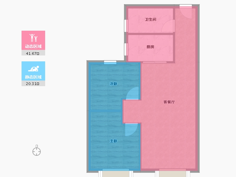 天津-天津市-大运河府依潞花园24号楼,建面86m²-56.22-户型库-动静分区