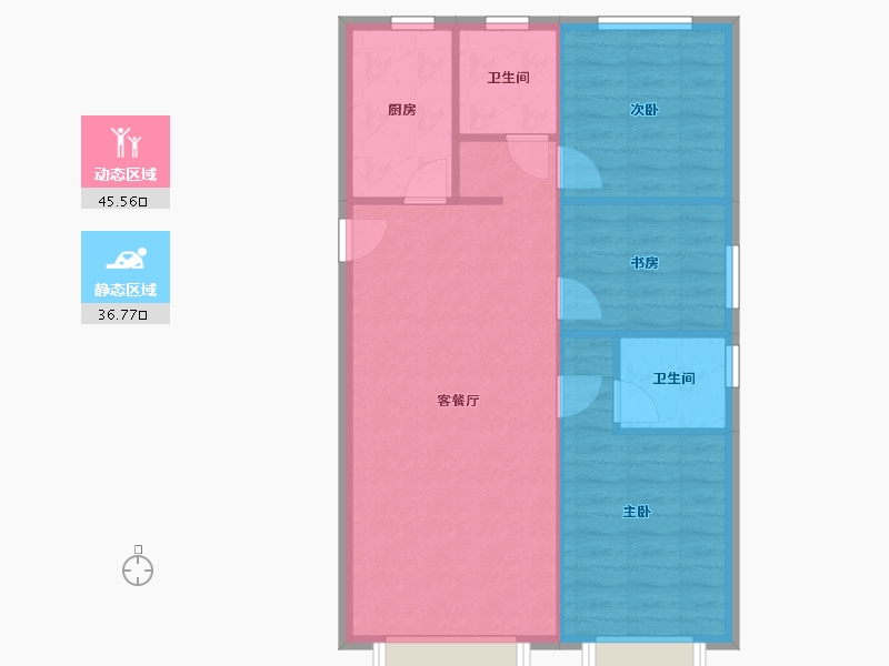 天津-天津市-大运河府依潞花园24号楼,建面113m²-75.24-户型库-动静分区