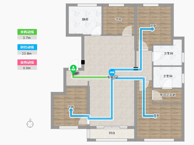 天津-天津市-中储城邦文澜花园15号楼,文澜花园16号楼建面143m²-114.40-户型库-动静线