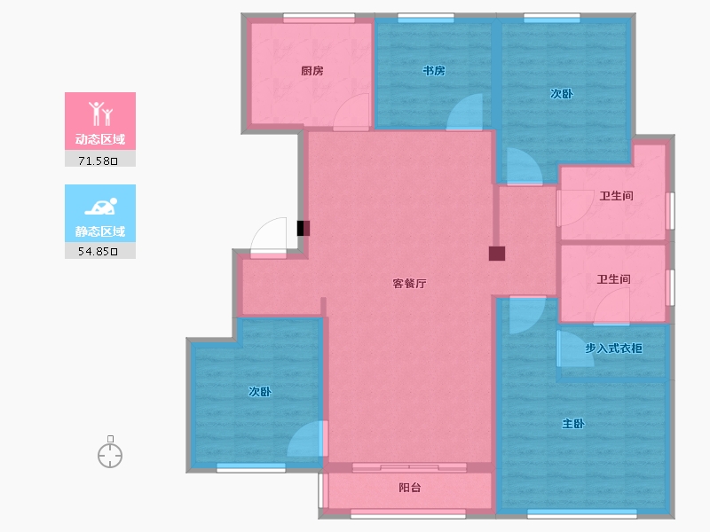 天津-天津市-中储城邦文澜花园15号楼,文澜花园16号楼建面143m²-114.40-户型库-动静分区