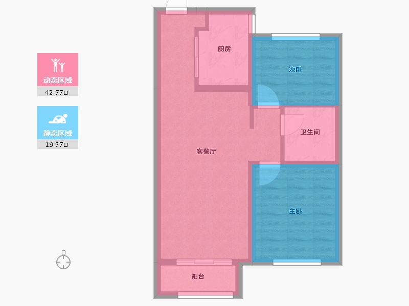 天津-天津市-华润昆仑御辰美佳苑7号楼,辰美佳苑10号楼建面81m²-55.17-户型库-动静分区