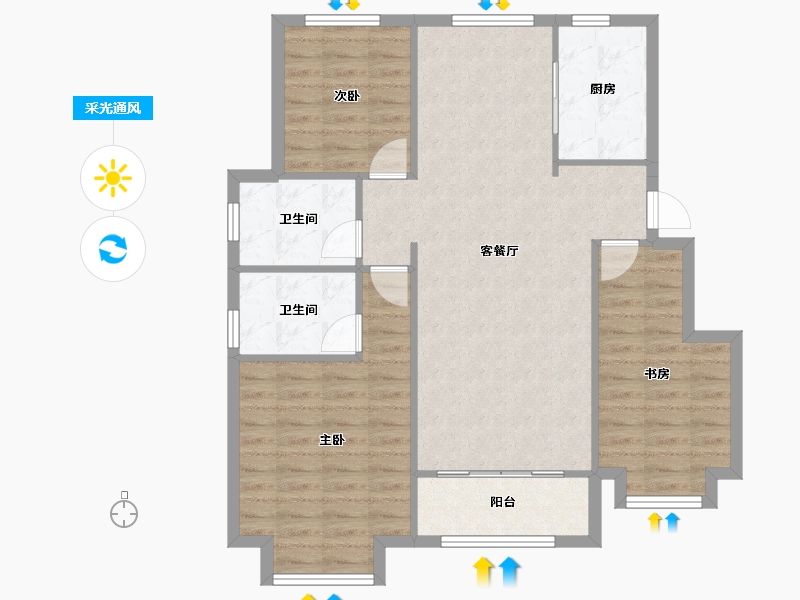 天津-天津市-星河国际5号楼,6号楼,7号楼,8号楼,9号楼,10号楼,11号楼,12-92.79-户型库-采光通风