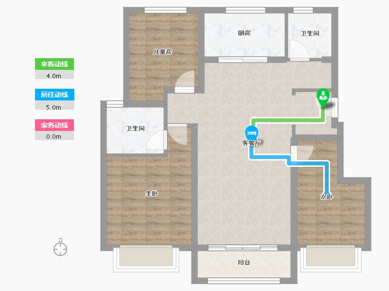 天津-天津市-雍祥府辰美雅苑17号楼,辰美雅苑20号楼,辰美雅苑3号楼,辰美雅苑21号楼,辰美雅苑-82.80-户型库-动静线