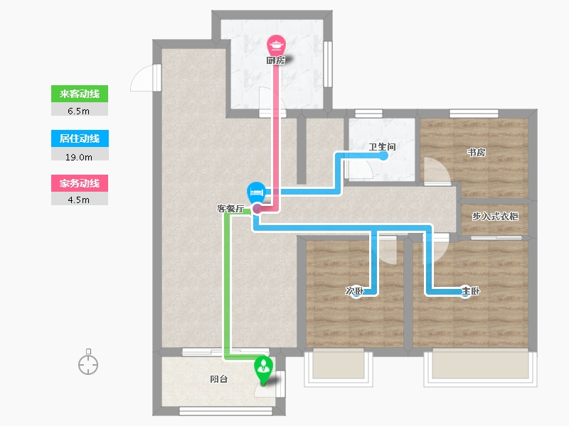 天津-天津市-新城悦隽风华2栋,7栋,16栋,1栋,18栋,19栋,8栋,9栋,10-76.00-户型库-动静线