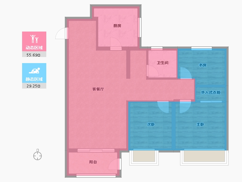 天津-天津市-新城悦隽风华2栋,7栋,16栋,1栋,18栋,19栋,8栋,9栋,10-76.00-户型库-动静分区