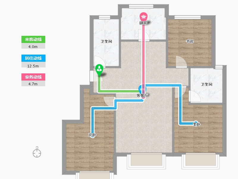 天津-天津市-碧桂园中骏天寰7号楼,8号楼,14号楼,15号楼,12号楼,10号楼,9号-79.20-户型库-动静线