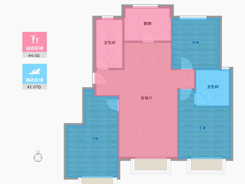 天津-天津市-碧桂园中骏天寰7号楼,8号楼,14号楼,15号楼,12号楼,10号楼,9号-79.20-户型库-动静分区