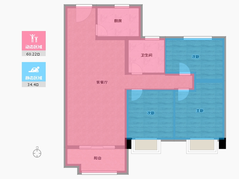 天津-天津市-碧桂园中心天宸5号楼,6号楼,8号楼,4号楼,3号楼,2号楼,1号楼建面1-84.80-户型库-动静分区