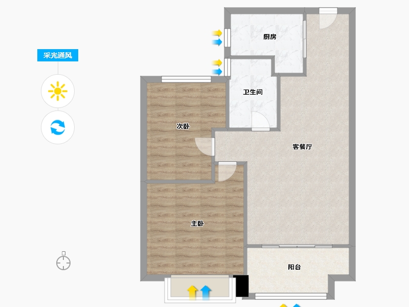 天津-天津市-碧桂园中心天宸5号楼,6号楼,8号楼,4号楼,3号楼,2号楼,1号楼建面8-68.80-户型库-采光通风