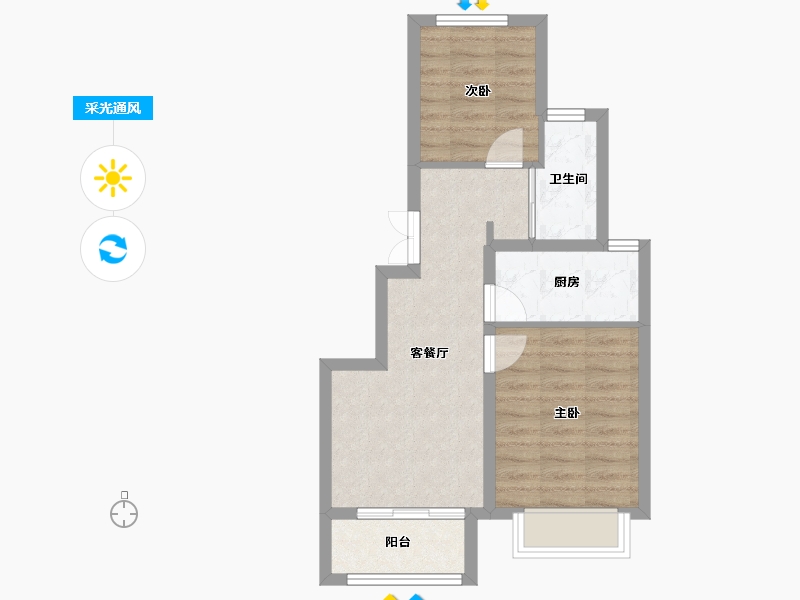 天津-天津市-金侨瑞公馆1栋,2栋,3栋,4栋,9栋,10栋,11栋,12栋,15栋-50.08-户型库-采光通风