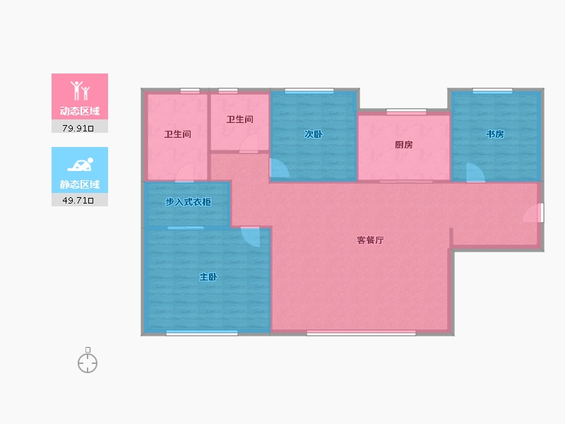 天津-天津市-中海城市广场8号楼,10号楼建面150m²-120.00-户型库-动静分区