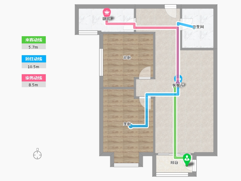 天津-天津市-中储正荣栋境4号楼,6号楼建面85m²-68.00-户型库-动静线