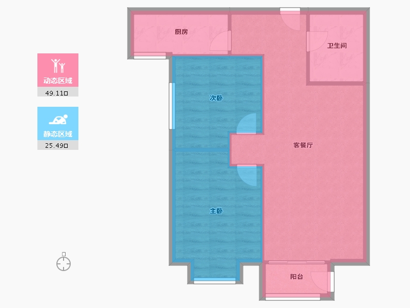 天津-天津市-中储正荣栋境4号楼,6号楼建面85m²-68.00-户型库-动静分区