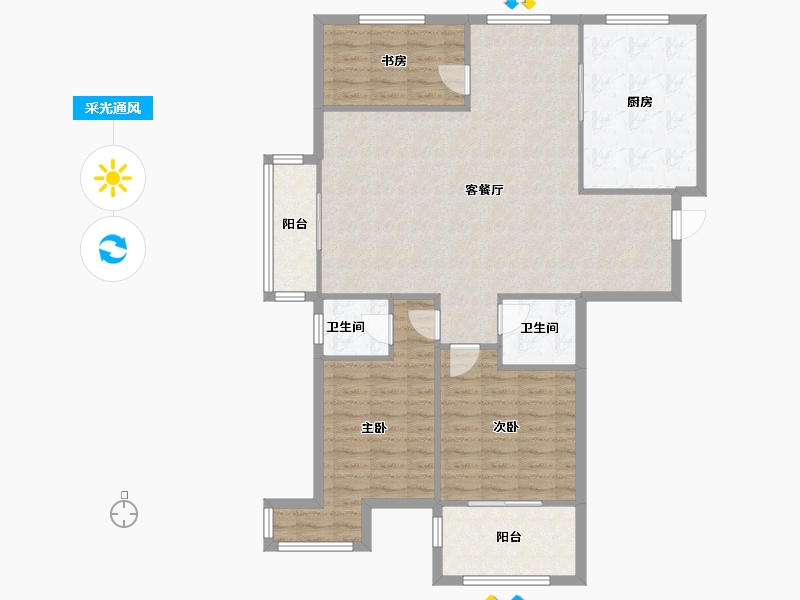 天津-天津市-泰达城河与海10号楼,11号楼建面140m²-112.01-户型库-采光通风