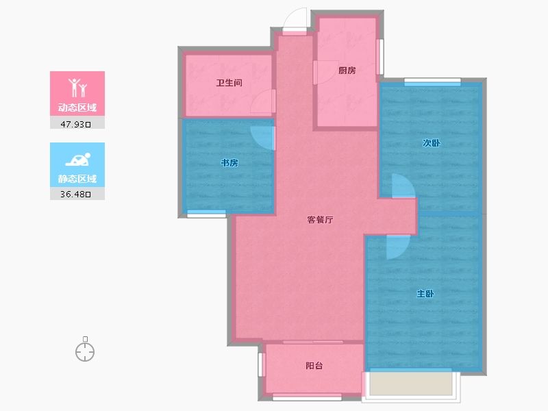 天津-天津市-社会山西苑社会山西苑9号楼,社会山西苑8号楼,18号楼,16号楼,19号楼,社会-76.80-户型库-动静分区