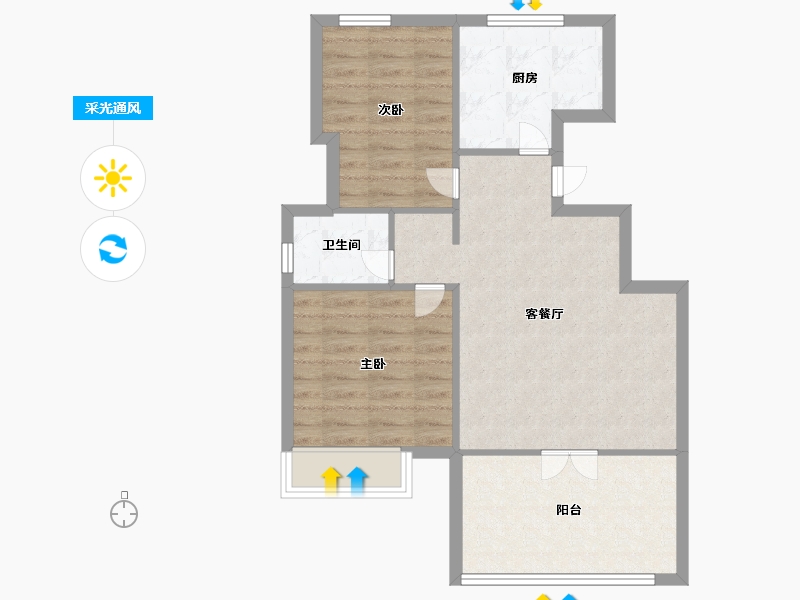 天津-天津市-社会山西苑39号楼,社会山西苑1号楼,社会山西苑2号楼,社会山西苑40号楼建面84m²-67.20-户型库-采光通风