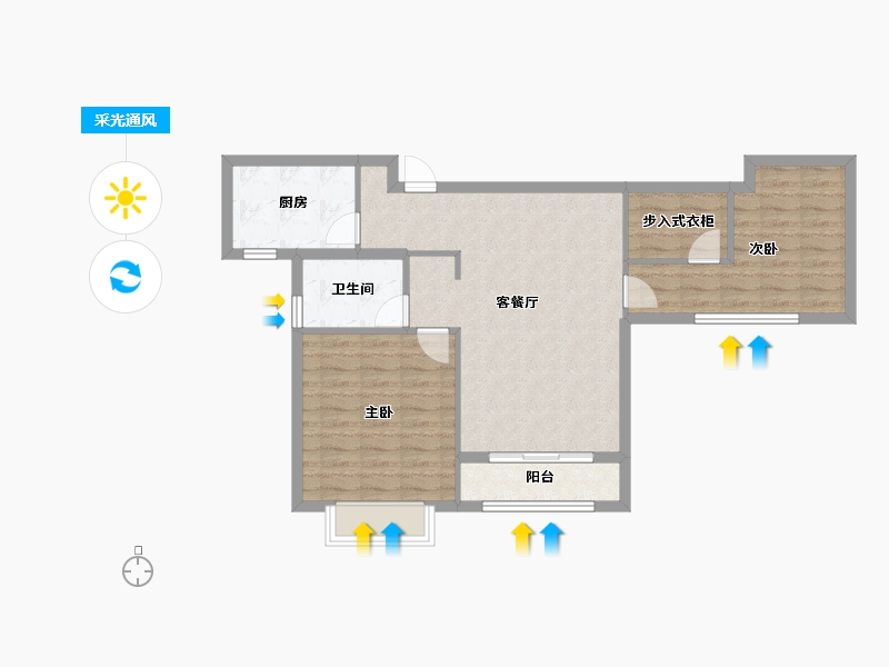 天津-天津市-雍祥园4号楼,建面94m²-75.21-户型库-采光通风