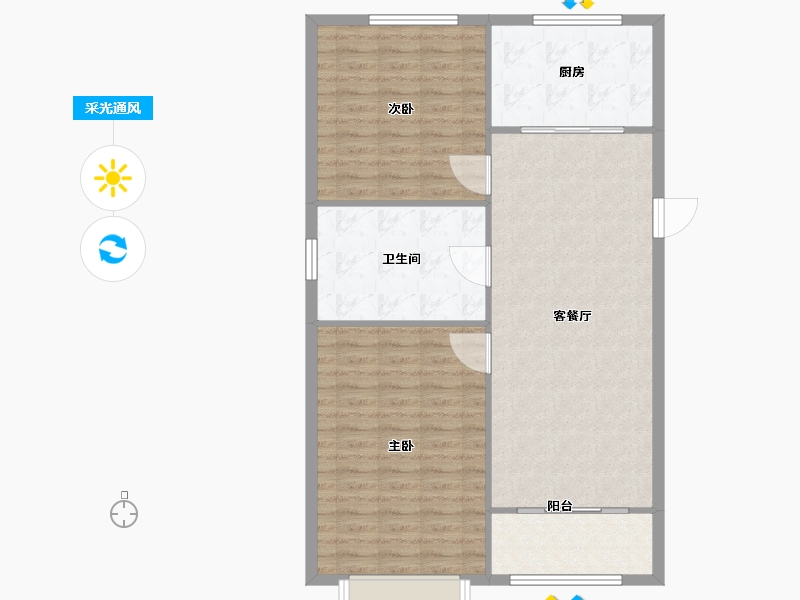 天津-天津市-雍祥园1号楼,建面119m²-95.20-户型库-采光通风