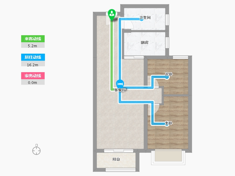 天津-天津市-路劲太阳城心邸皓林园14号楼,皓林园13号楼建面85m²-55.83-户型库-动静线