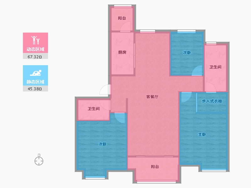 天津-天津市-天津恒大帝景恒景园13号楼,恒景园14号楼,恒景园15号楼,恒景园16号楼,恒景园1-103.01-户型库-动静分区