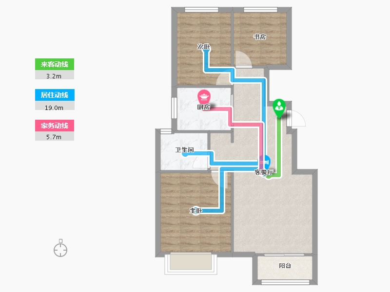 天津-天津市-金地藝墅家南苑22号楼,南苑23号楼,南苑24号楼,嘉泽苑2号楼,芸泽苑7号楼,-69.66-户型库-动静线