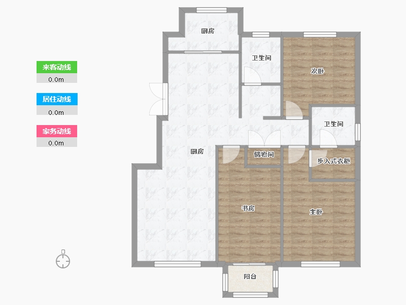 天津-天津市-天房领世郡12号楼,14号楼,9号楼建面130m²-97.58-户型库-动静线