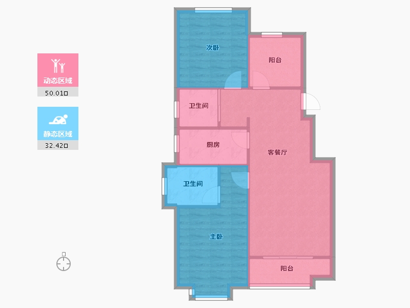 天津-天津市-融泰城17号楼,19号楼,21号楼,3号楼,12号楼,14号楼,15号楼,-74.87-户型库-动静分区